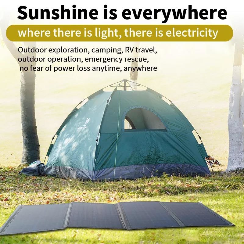 100w Portable Folding Solar Panels Monocrystalline Silicon Solar Outdoor