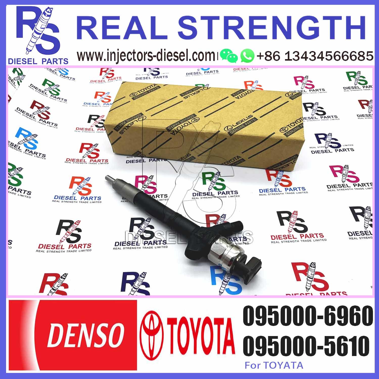 New Diesel Fuel Injector 095000-7660 095000-7670, 095000-6410, 095000-6960, 23670-0R190, 23670-0R140 23670-0R030
