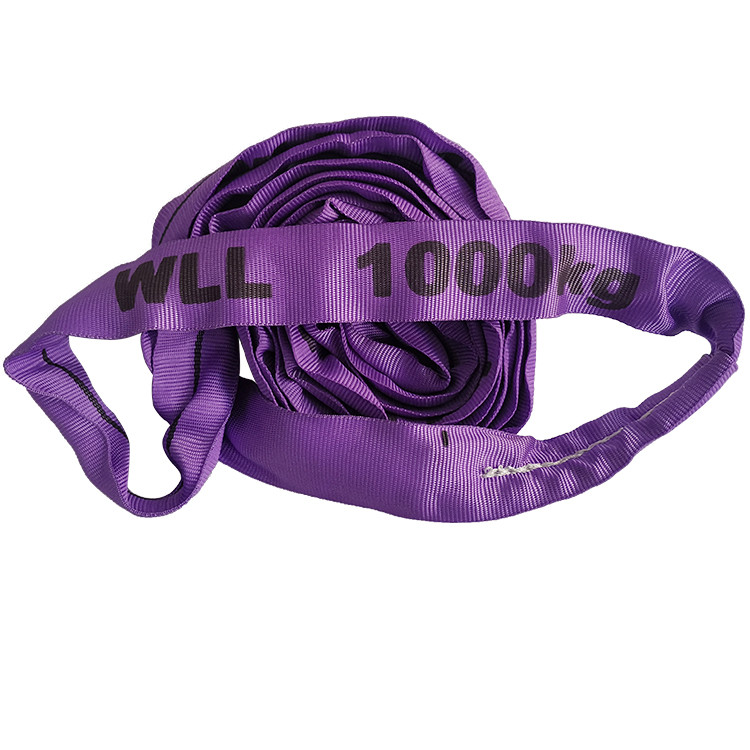 Custom Polyester Lifting Sling 1T Endless Polyester Round Sling Multiple Fiber Construction