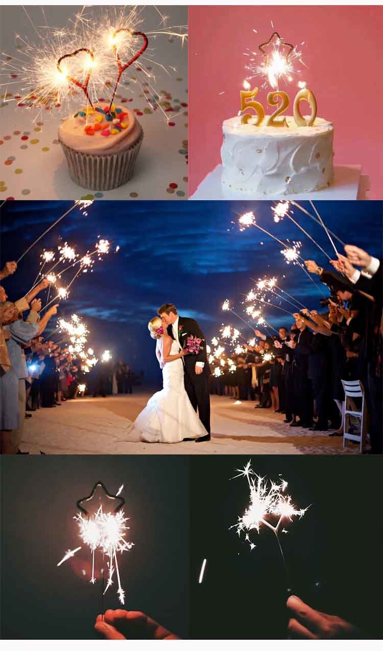Festival 10''Inch Color Sparkler Fireworks Happy Family Fireworks Pyrotechnics For New Year
