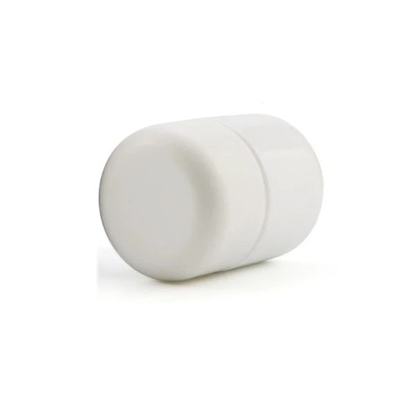 3-4oz Child Proof Container Sgs White Glass Jar With Arched Child Resistant Lid