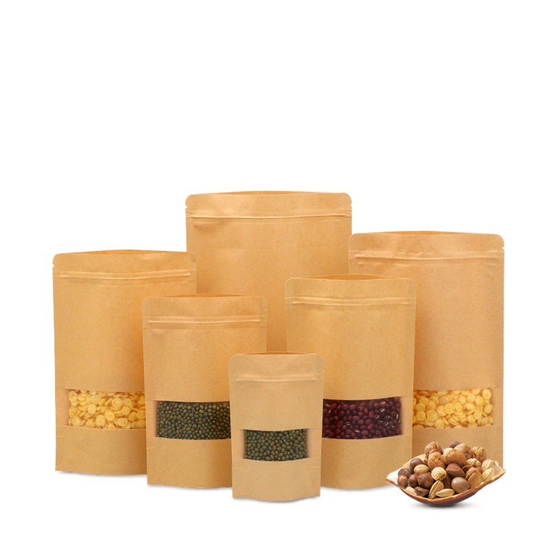 Resealable Food Packaging Bags Moisture Proof Ziplock Stand Up Pouch