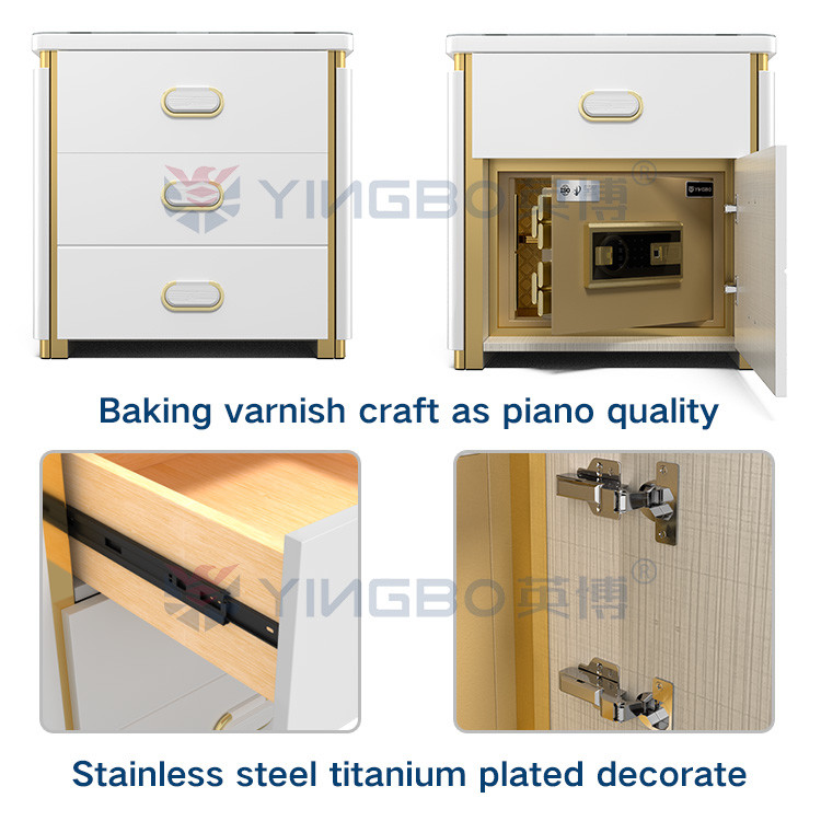 H510mm Smart Fingerprint lock Night Table Safe Box For Home Security
