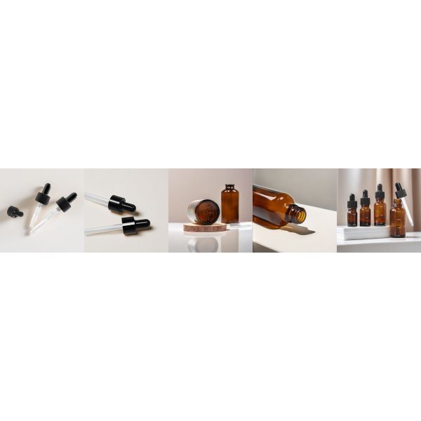 Wholesale Brown Glass Dropper Bottle 30ml for Essential Oil Blends, Glass Bottle With Labeling