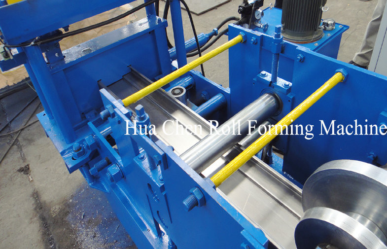 Heavy Duty Door Frame Roll Forming Machine , Door Guide Rail Roll Forming Line