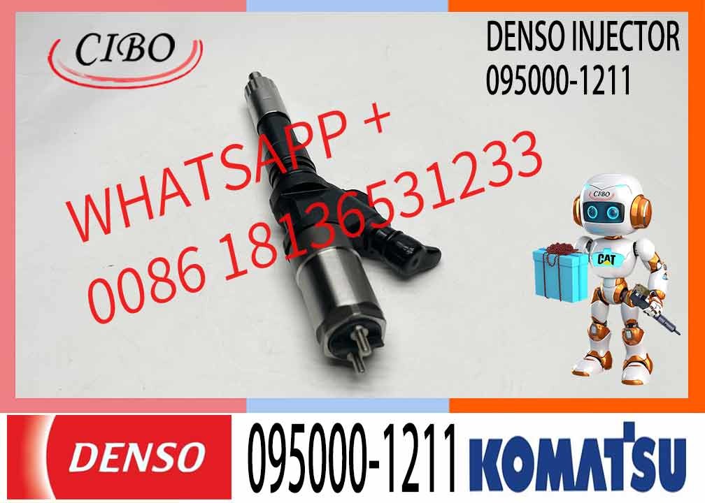 New Diesel Fuel Injector 095000-1210 095000-1211 6156-11-3300 for KOMATSU Excavator