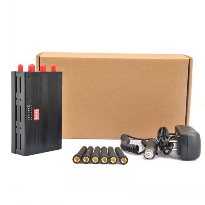 Handheld 8 Bands Cellular Signal Jammer UHF VHF Lojack Blocker 3-5M Range
