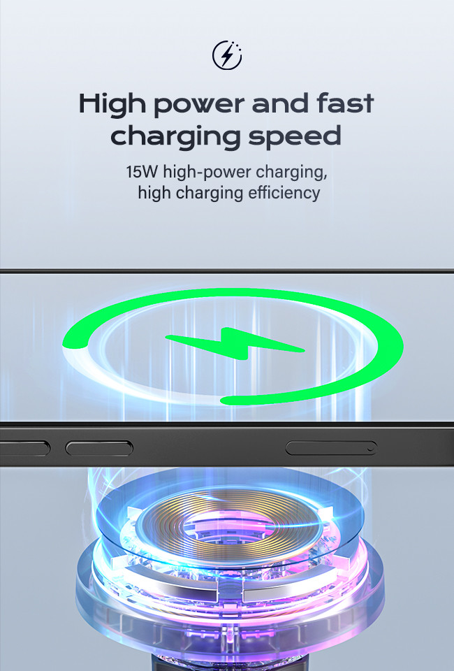 Stable And Stylish Magnetic Car Wireless Charging Station With Original Design And Strong Magnetic Attraction