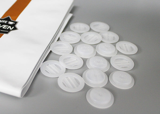 Polyethylene One Way Degassing Valve For Paper Coffee Bags With Gas Release