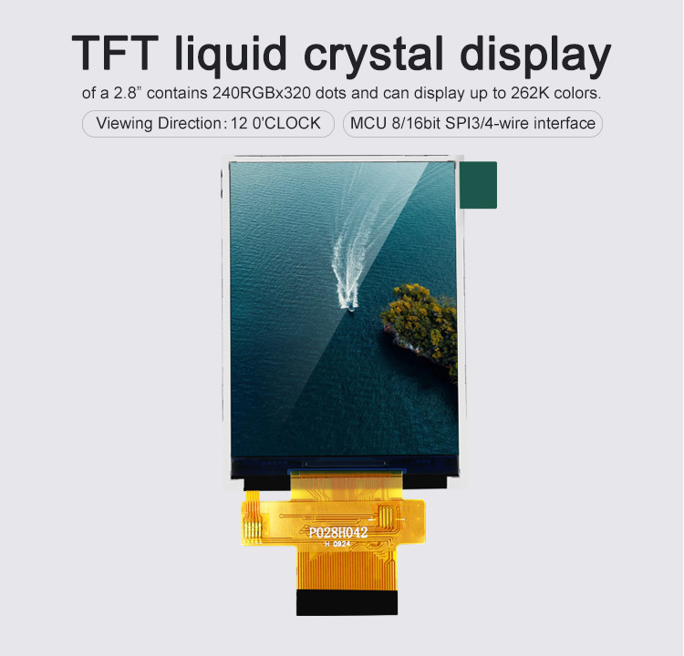 Polcd RoHS 2.8 Inch Touch Screen 240X320 Pixels High Brightness TFT Display