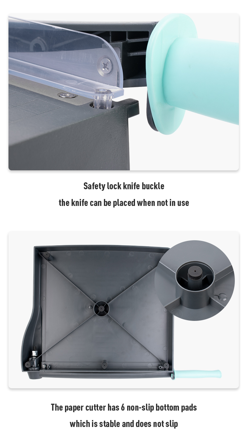 Customized Colorful Engineering Plastic ABS Paper Trimmer with Blade Lock and More