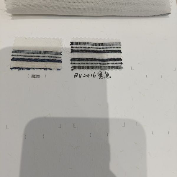 Striped Woven Shirt Fabric 154GSM Human Silk Cotton Blend Fabric Lightweight