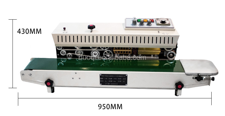 DUOQI FR-980 Ink-Wheel Automatic Plastic Bag Shrink Sleeve Seaming Machine with Sealing