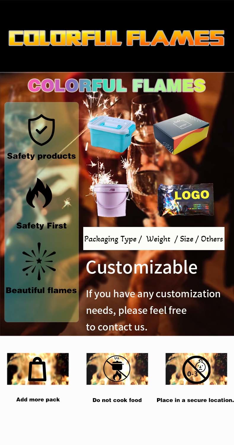 10g/25g Coloured Fire Flames Powder Bonfire Campfire Pyrotechnics Flames Trick For Outdoor Camping Picnics