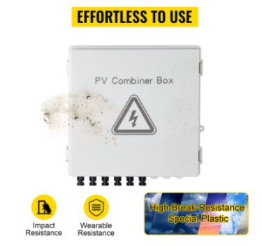 390*390*185 PV Combiner Box 500VDC With ABS Material SPD Protection
