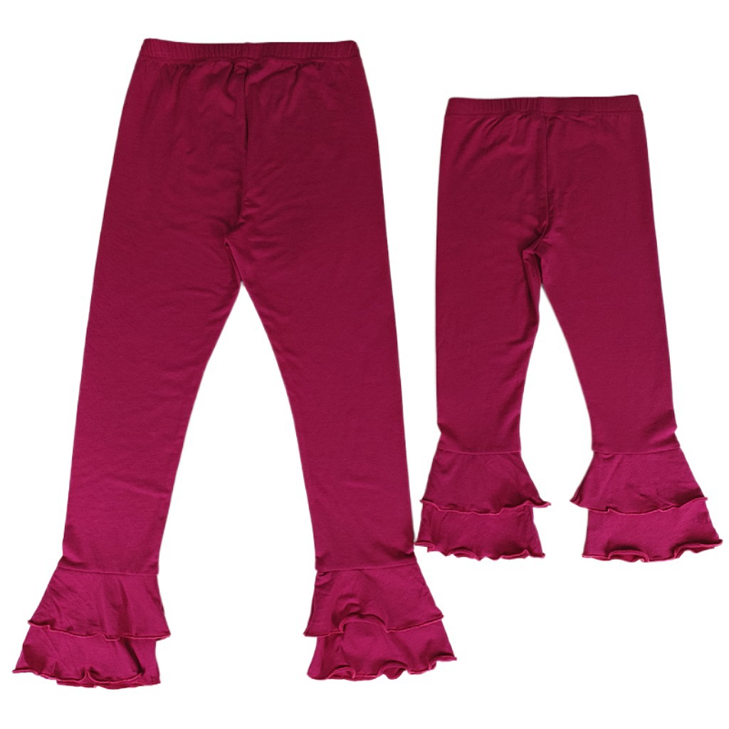 Leggings Girls Style Fashion Kids Customize Little Girls Soft With Ruffle Leggings