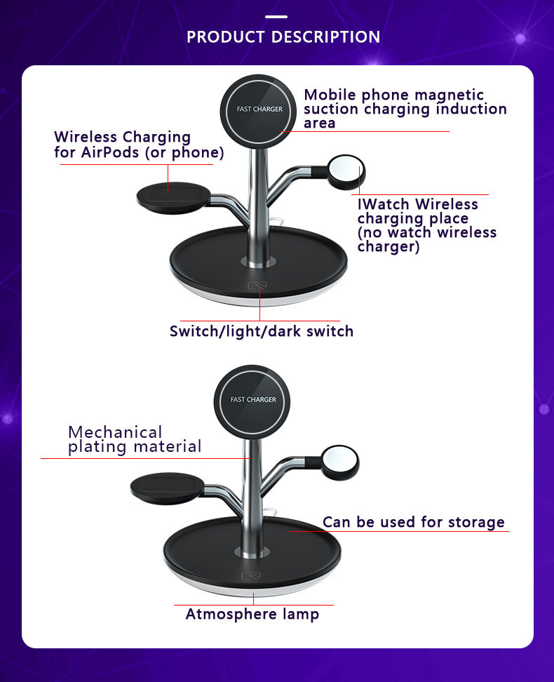 OEM ODM Multi Function Wireless Charger