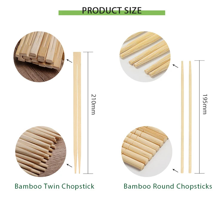 Best price 21cm Twin Printed Barbecue Disposable Bamboo Wooden Chopsticks With Free Design Custom Paper Sleeve