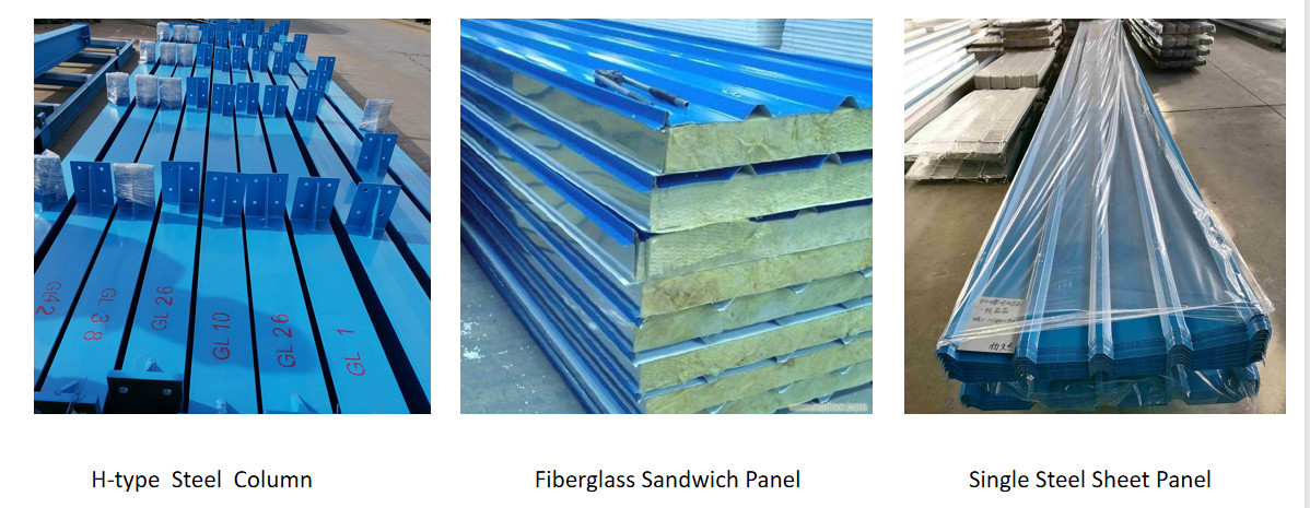 ISO Steel Structure Workshop EPS Panel Prefabricated Steel Structure H Shaped