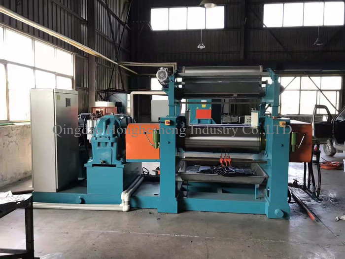 9 Open Type 220V Silicone Rubber Mixing Mill Machine 450mm 2 Roll