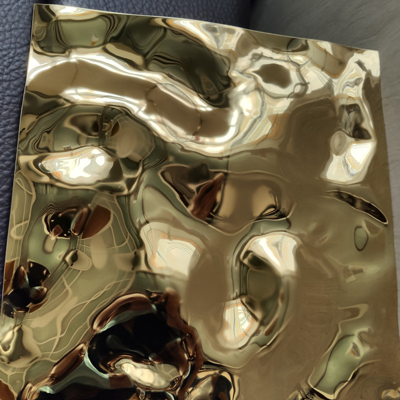 decorative stainless steel sheet embossed water ripple sheet for ceiling panel or wall cladding