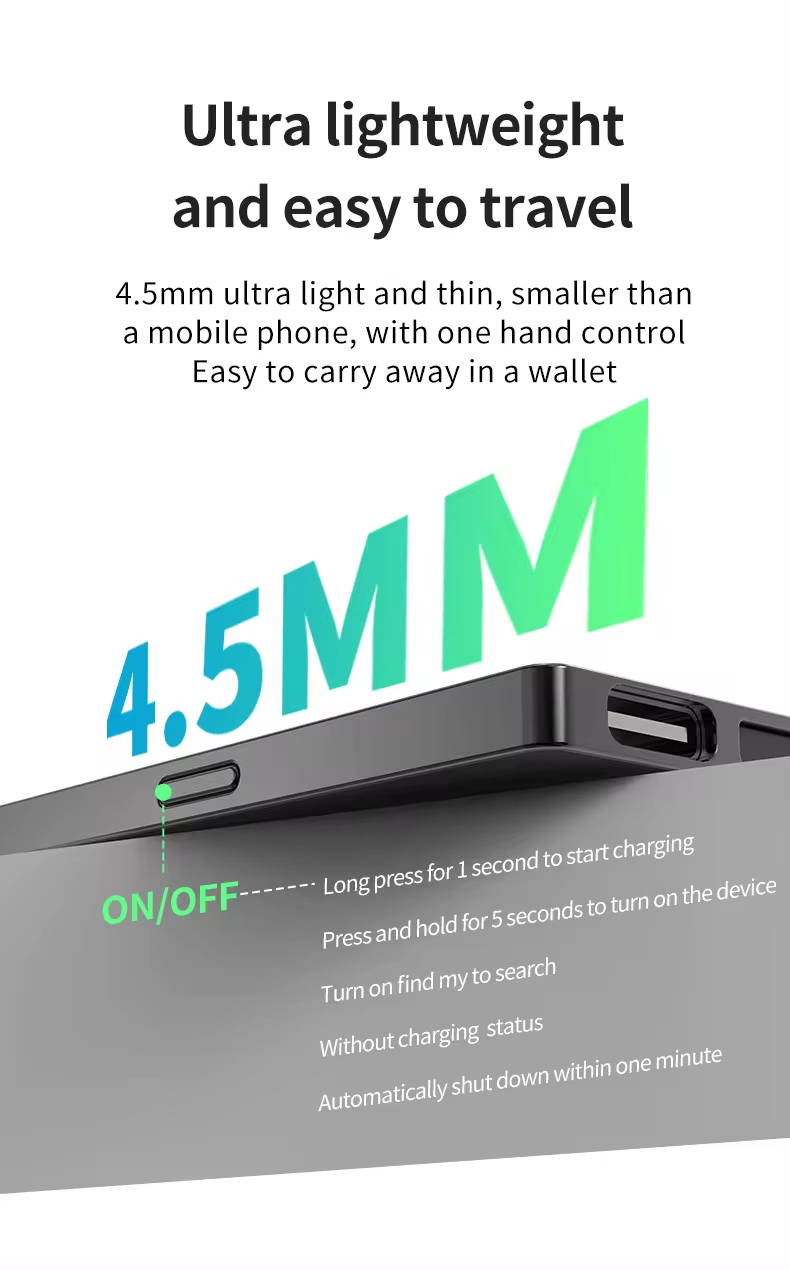 ODM Ultra Slim Find My Wallet Tracker gPS Global Tracker Locator For IPhone