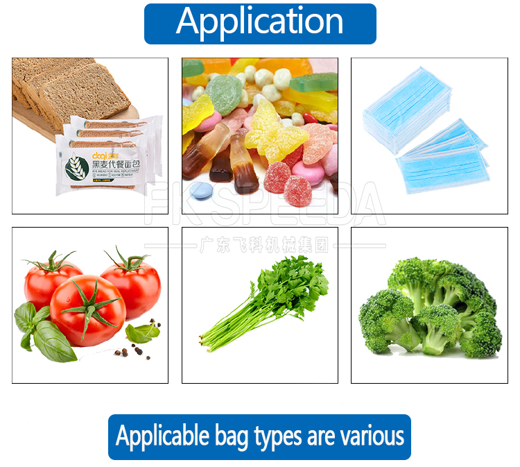 Plastic Packaging Material Automatic Romaine Lettuce Flow Type Pillow Packing Machine