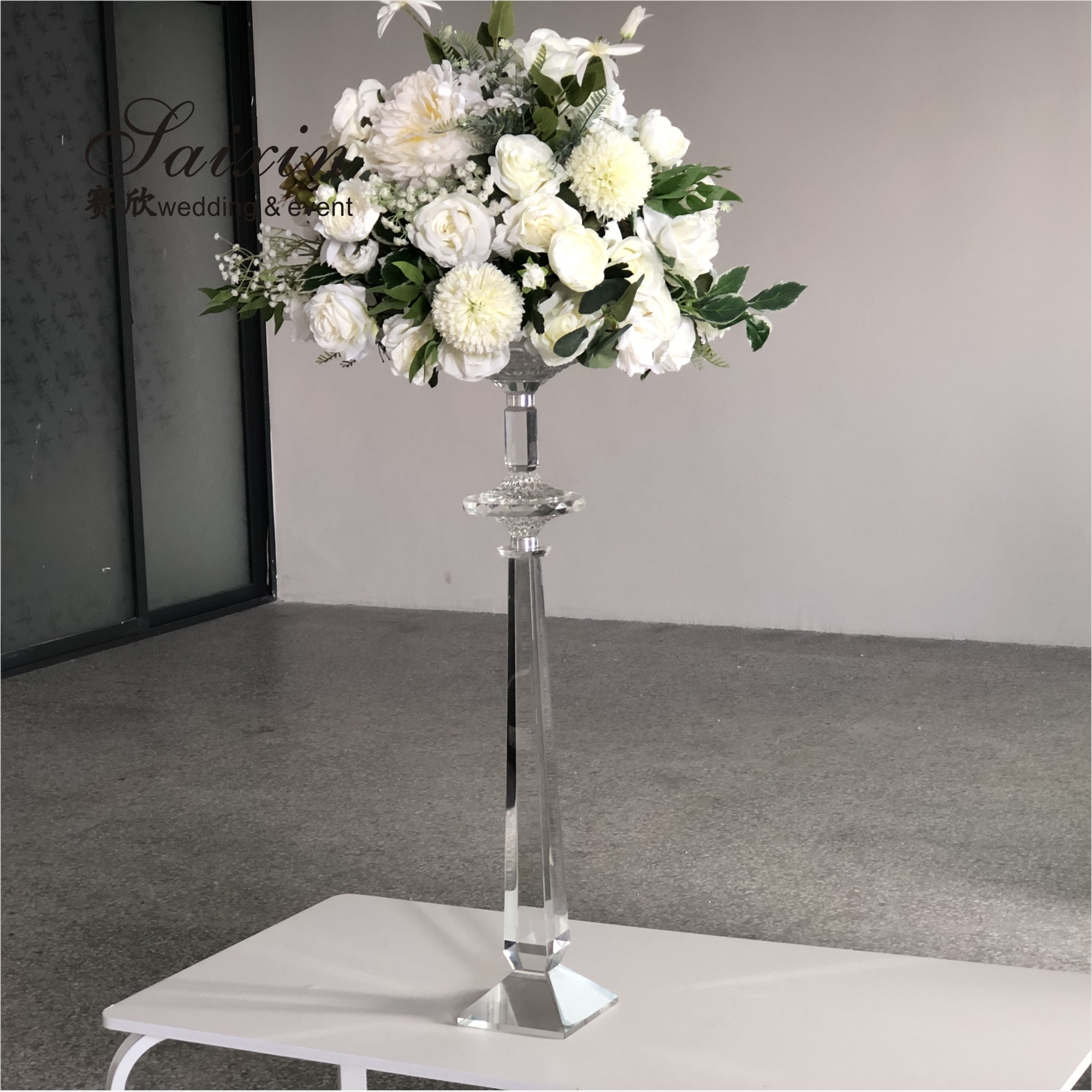 ZT-115 High quality Crystal flower stand Centerpieces for Wedding Table
