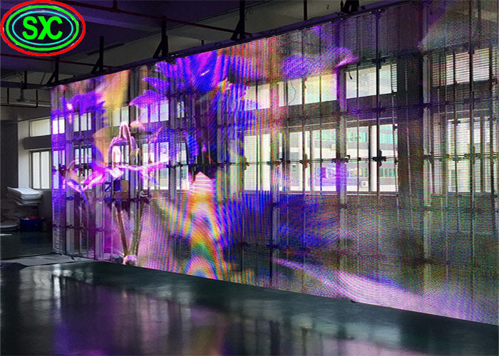 Transparent Screen HD HQ 1R1G1B 4.81mm LED Screen Digital Signage Bracket