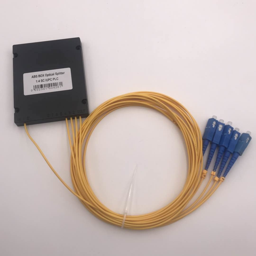 1X16 ABS Box PLC Splitter , SC UPC FTTB FTTH Fiber Optic Cable Splitter