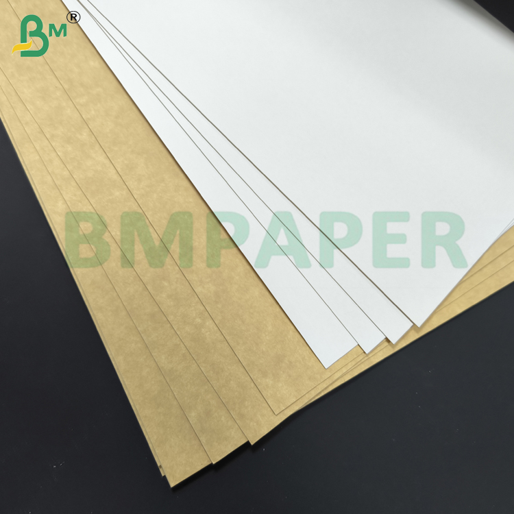 Food Grade 270g Brown Back White Top Coated Duplex Board For Food Box
