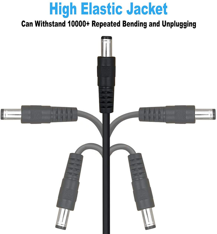 CUSTOM 1m Male to Female Male to Male 2.1x5.5 mm DC Power Extension Cable