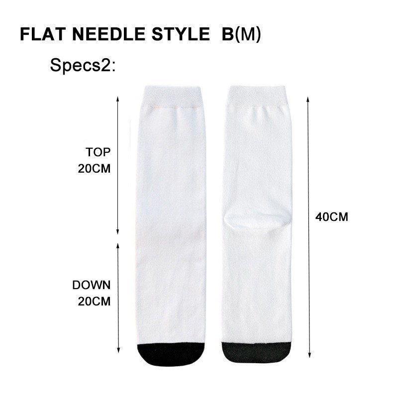 White Blank Polyester Sublimation Socks For Customized Photos Printing
