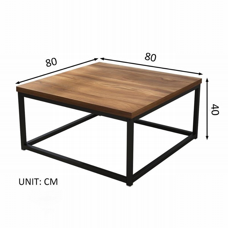 Midcentury Wooden Oak Nest Of Tables Square Walnut Colour
