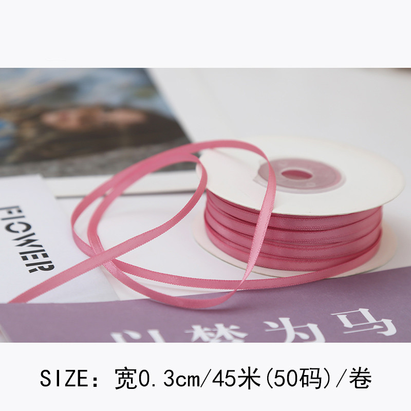 3mm Polyester Satin Ribbon Double Face High Density Satin Finish Poly Ribbon
