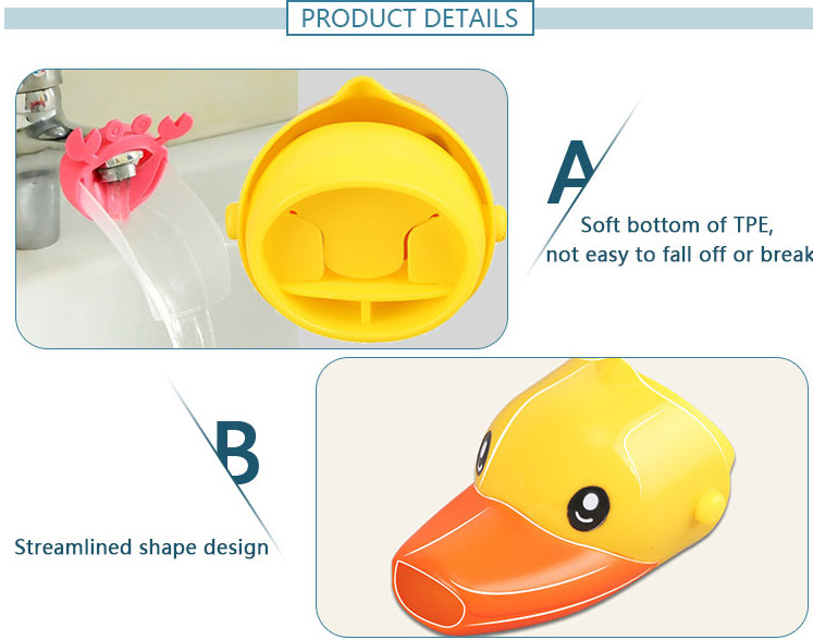 Ebei-eya Kids Faucet Extender Water Guide 10x7 cm Size TPE Material