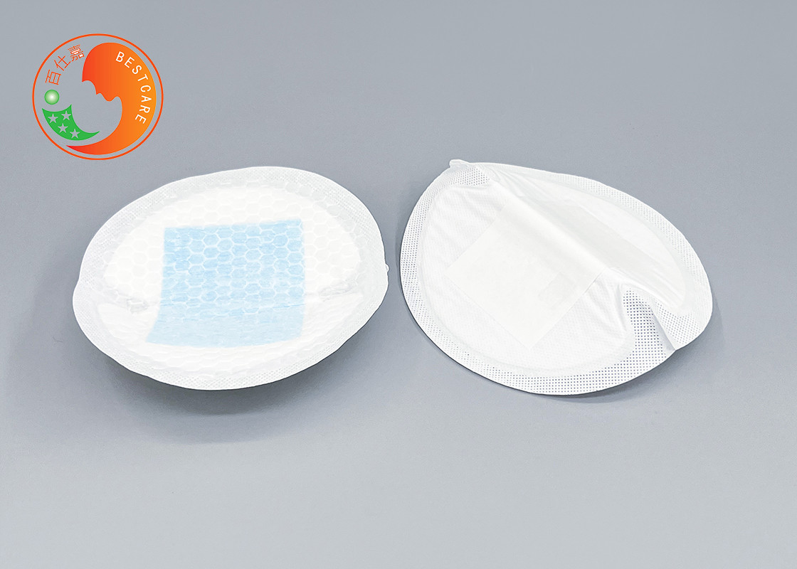 Blue Core Disposable Contoured Breast Pads Organic Material Speedly Spread Liquid