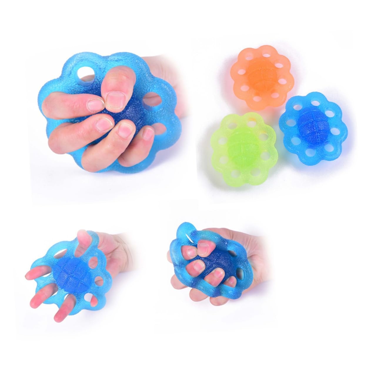 Cushioned Soft ‎Silicone Hand Finger Grip Strengthener Adjustable Resistance Levels