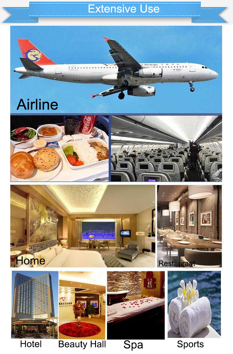 100% Cotton Hot Disposable Cold Facial Airline Towel