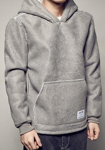 Anti Shrink Mens Sherpa Jacket Black Sherpa Hoodie S-XxxxL Any Size Available
