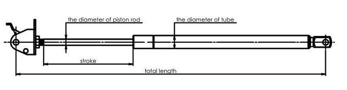 Lockable Gas Spring Compression Gas Lift Struts For Furniture