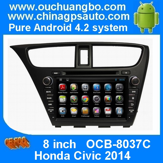 Ouchuangbo Pure Android 4.2 DVD Radio Stereo Multimedia Kit for Honda Civic 2014 3G Wifi Bluetooth Radio OCB-8037C