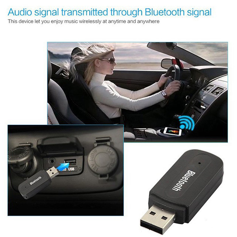 Bluetooth Car Kit Mini USB Wireless Audio Adapter Bluetooth Music Receiver & Adapter 3.5mm Stereo for car speaker