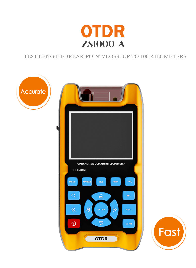 ZS1000-A OTDR Testing Machine Multifunctional 3.5 inch LCD Display