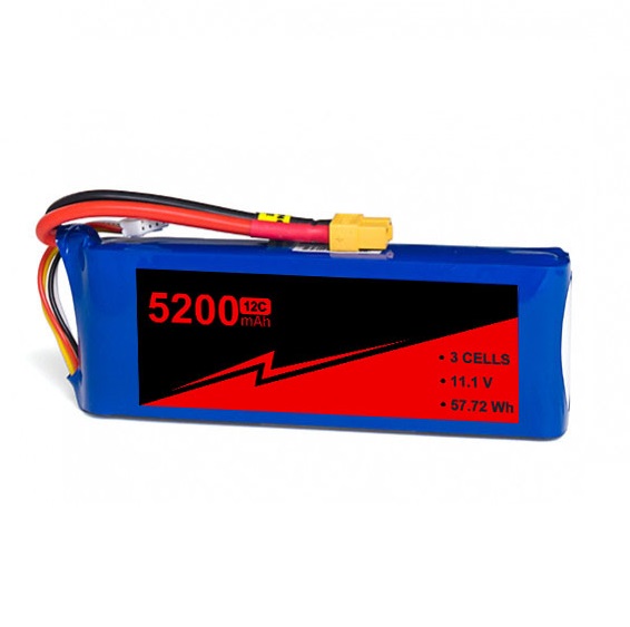 11.1V 25C 5200mAh 3S FPV Lipo Battery With W/XT-90 For UAV RC Boat Car