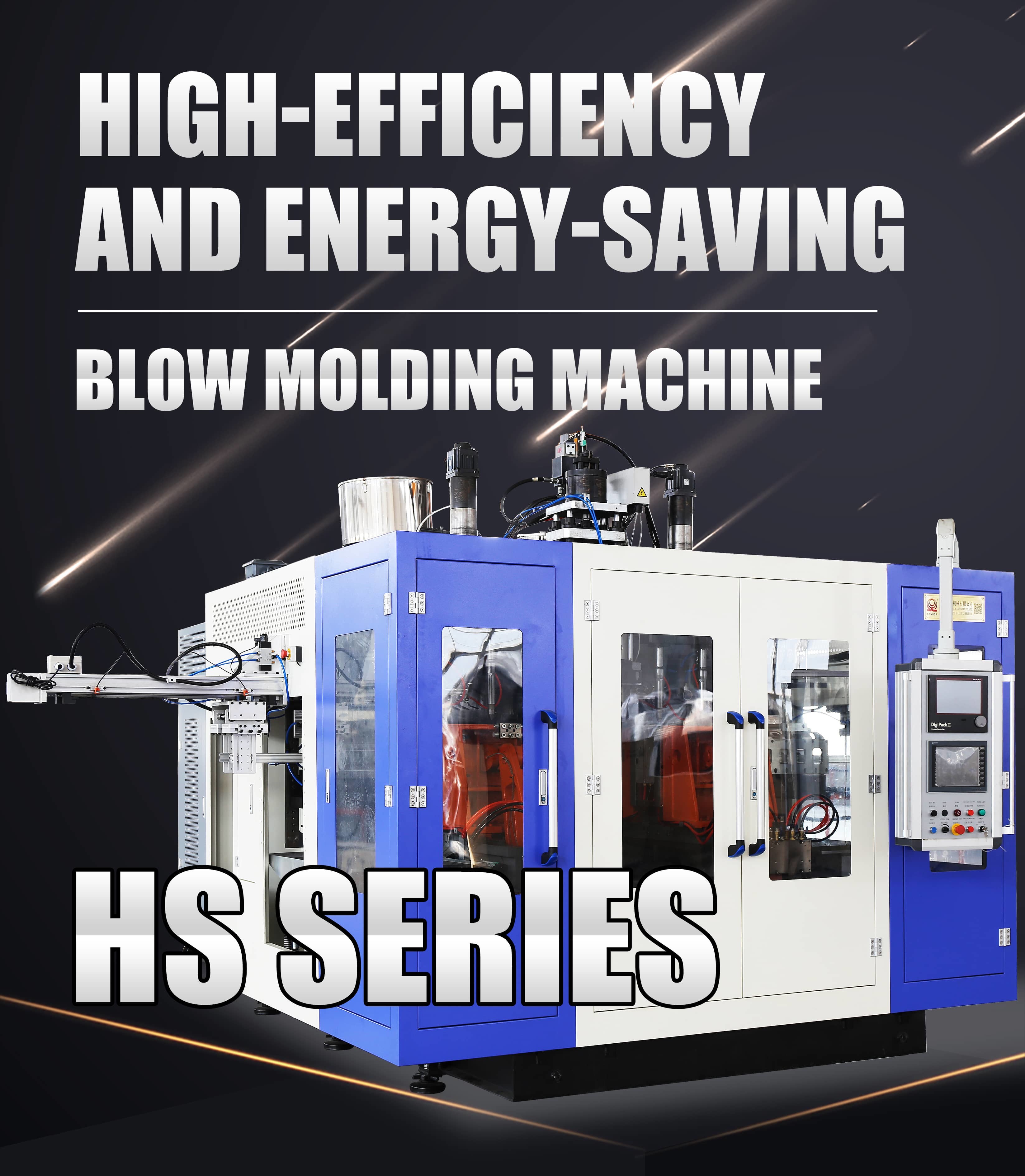 Servo System Plastic Blow Molding Machines High Speed Double Station