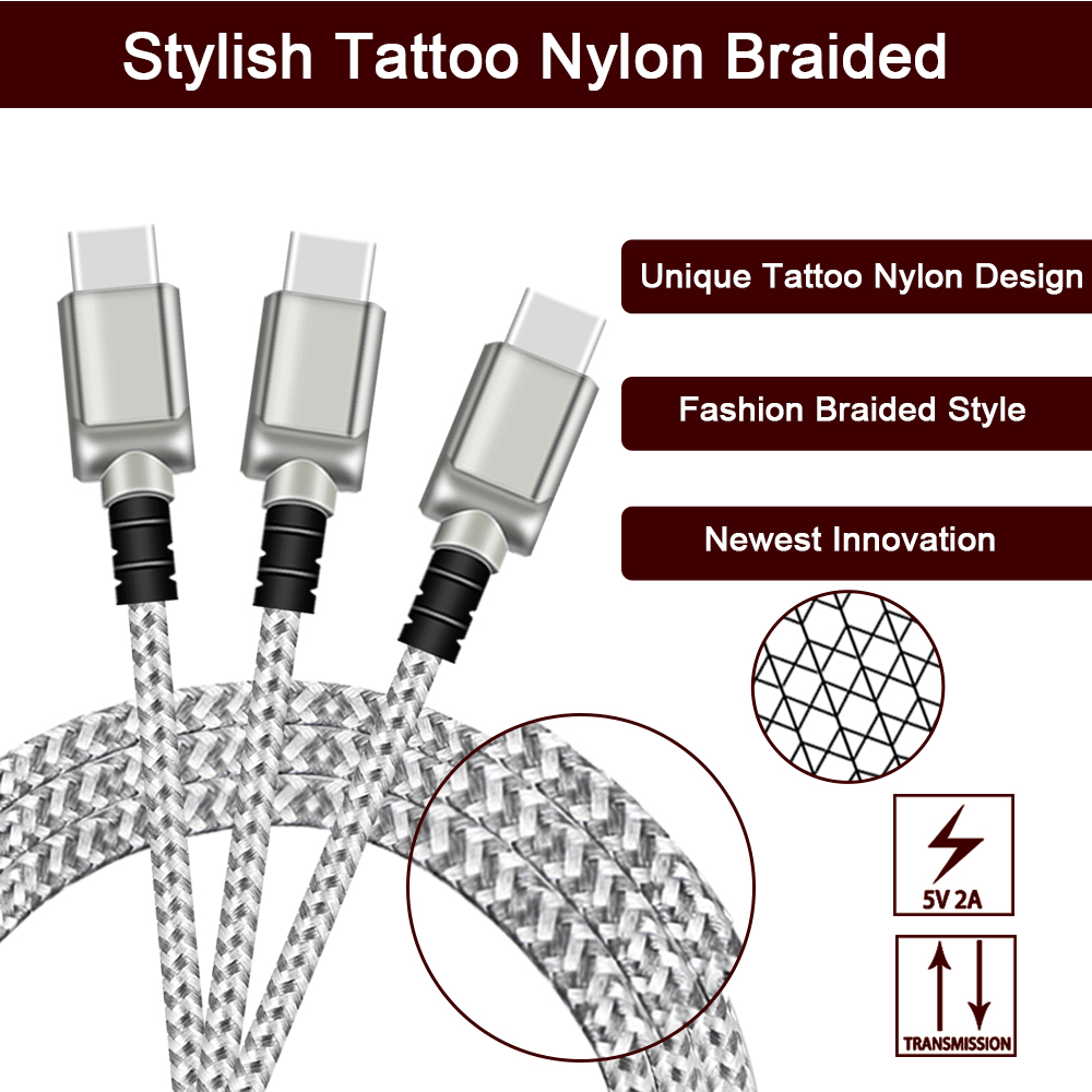 Phone Charger Type C Led Usb Sync Cable High Speed Data Transfer Fashionable
