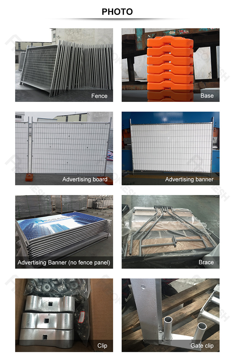 2.1mx2.4m OD 40mm x 1.5mm wall thickness mesh 60mm x 150mm heavy duty design construction site temporary fence panels