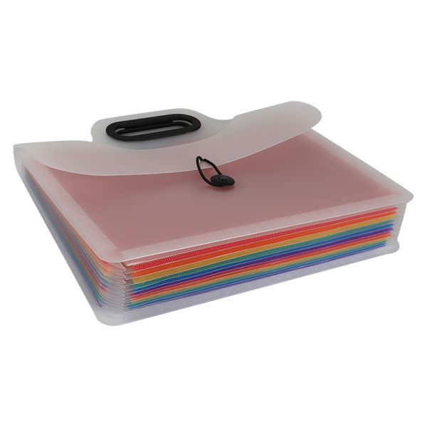 12 Pocket A4 PP Folder Portable Waterproof and Convenient Index Storage Solution