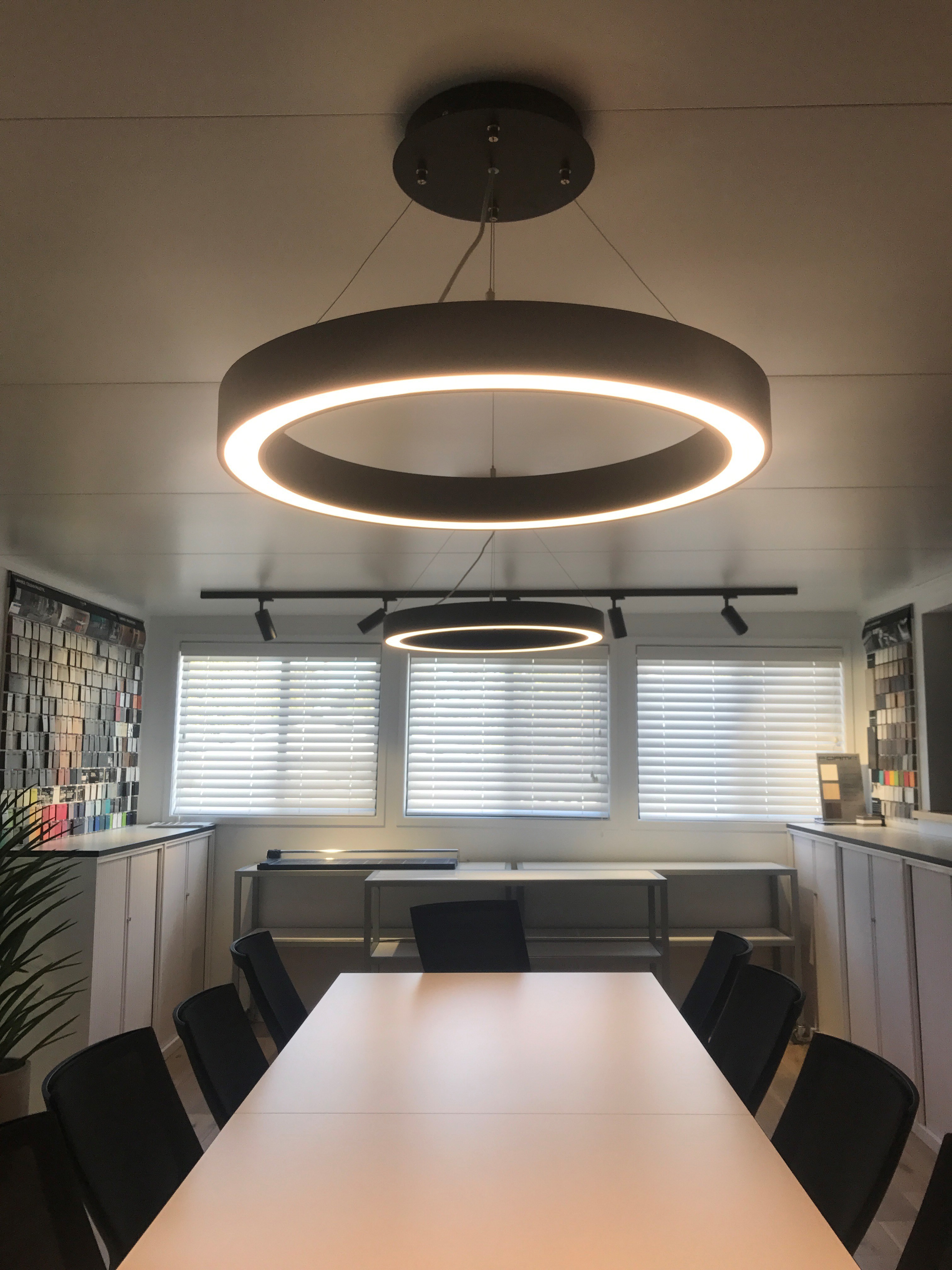 Double Side Hanging Circle Light 90V-277V Led Ring Pendant Ceiling Light